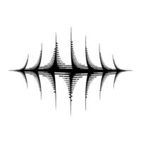 Abstract Sonic Wave, Minimalist , Dark Silhouette vector