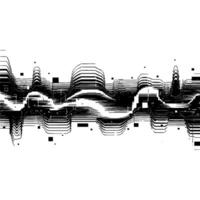 Abstract Waveform, Layered Geometry, Minimalist vector