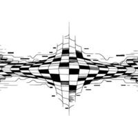 Abstract Geometric Wave, Monochrome Illusion vector