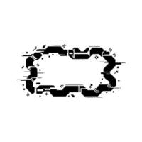 Glitch Frame, Digital Texture, Abstract Outline, Pixelated, Retro, Minimalist, Placeholder, Geometric, Modern, , , Element, Blank Space, Texture, Noise, Retrograde, Composition, Mo vector
