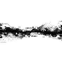 Abstract Circuit Cityscape, Digital Gridscape vector