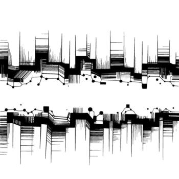 resumen arquitectónico red, minimalista red, datos fluir vector