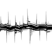 Abstract Geometric Wave, Minimalist Black White Composition vector