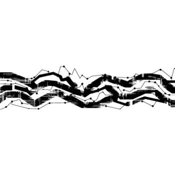 Abstract Circuit Wave, Dynamic Data Visualization vector
