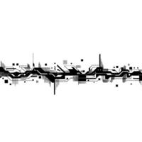 Geometric Cityscape, Minimalist Abstract, Digital Skyline vector