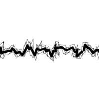 Abstract Geometric Wave, Minimalist Line Art vector