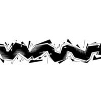 Dynamic Geometric Wave, Abstract Black White vector