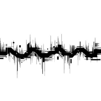 Abstract Waveform, Geometric Minimalism, Digital Texture vector