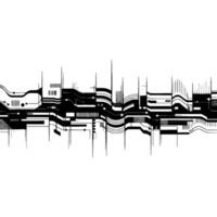 Abstract Circuitry, Minimalist Flow, Digital Grid vector