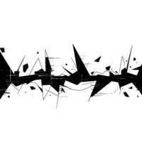 Dynamic Geometric Burst, Abstract Black White Composition vector