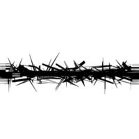 Fragmented Crown Abstract Thorn Motif, Minimalist vector