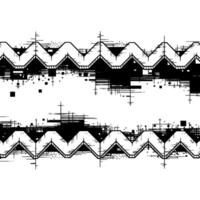 Geometric Wave, Black White Abstract Pattern vector