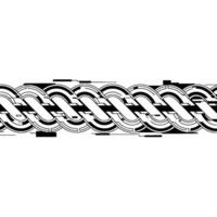 Abstract Chain, Geometric Rhythm, Minimalist vector