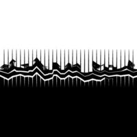 Abstract Mountain Range, Sharp Lines, Minimalist Monochrome vector