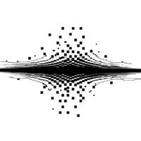 Abstract Waveform, Digital Distortion, Monochrome Gradient vector
