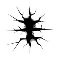 Fractured Void Dramatic Crack in Textured Background vector