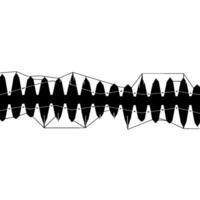 Abstract Waveform, Minimalist Soundscape vector