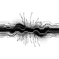 Digital Circuitry, Abstract Network, Technological Flow vector