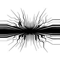 Fractured Vortex Abstract Black White Energy Burst vector