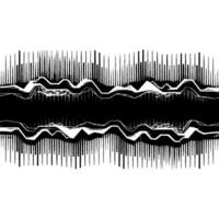 Sonic Waves Abstract Black White Soundscape vector