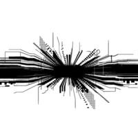 Geometric Vortex, Digital Distortion, Black White Abstraction vector