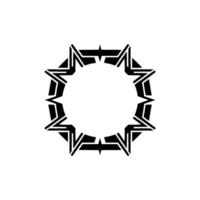 Geometric Radial Emblem, Modern Abstract vector