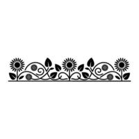 Elegant Floral Border, Vintage Style, Decorative Element, alternate version 40 vector