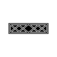Geometric Deco Border, Minimalist , Elegant Pattern, Rectangle vector