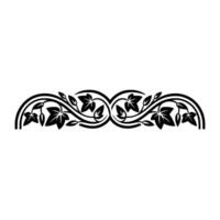 Intricate Black Ivy Border, Elegant Decorative Element vector