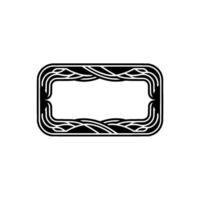 Art Deco Frame, Elegant Border, Vintage , Minimalist Style, Ornamentation vector