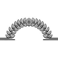 Floral Arch Elegant Botanical Border vector
