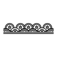 Elegant Japanese Wave Border, Minimalist vector