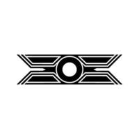 Geometric Eye Emblem, Retro Futuristic vector