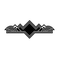 Geometric Mountain Crest Deco Emblem vector