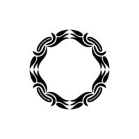 Intricate Tribal Border, Minimalist , Circular Motif vector