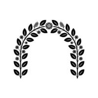 Stylized Floral Arch Minimalist Botanical vector