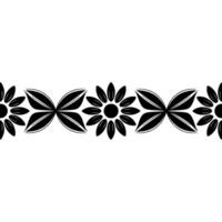 Stylized Floral Border, Minimalist , Geometric Pattern vector