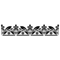 Elegant Floral Border, Vintage , Decorative Element, alternate version 367 vector