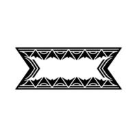 Geometric Tribal Frame, Minimalist , Shadowed Outline vector