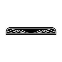 Minimalist Mountain Horizon Emblem vector