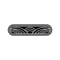 Minimalist Wave Crest Emblem, Tranquil Horizon vector