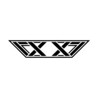 Geometric X Symbol, Minimalist , Abstract vector