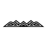Geometric Mountain Range, Minimalist, Silhouette vector