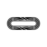 Minimalist Track Outline, Modern , Circular Path vector