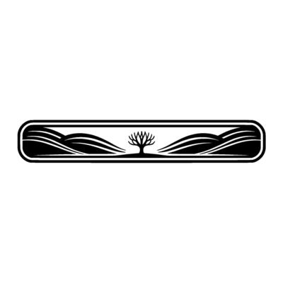 Serene Landscape Emblem Tree of Life Silhouette
