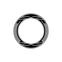 Geometric Circle Emblem, Minimalist , Modern - Abstract vector