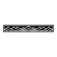 Stylized Wave Border, Geometric Horizon, Minimalist, Abstract vector