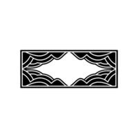Geometric Wave Border, Minimalist, Frame vector