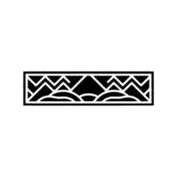 Geometric Mountainscape Emblem, Minimalist, Abstract vector