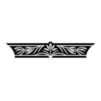 Art Deco Floral Border, Elegant Element, Luxury vector